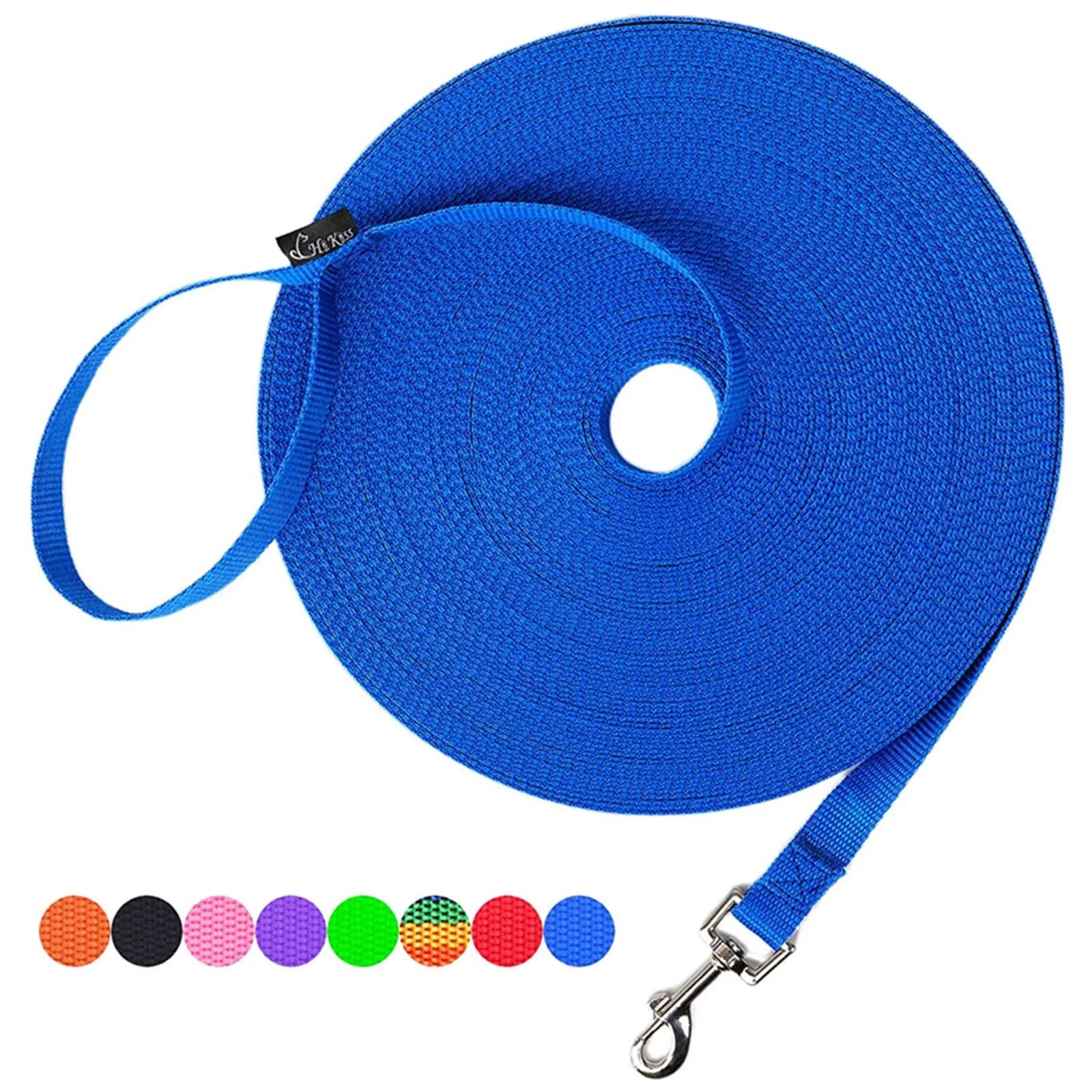 Long Dog Leash Obedience Recall Training Agility Lead - 15Ft 20Ft 30Ft 50Ft 100Ft Training Leash - Great for Training, Play, Camping, or Backyard - Blue 20Ft