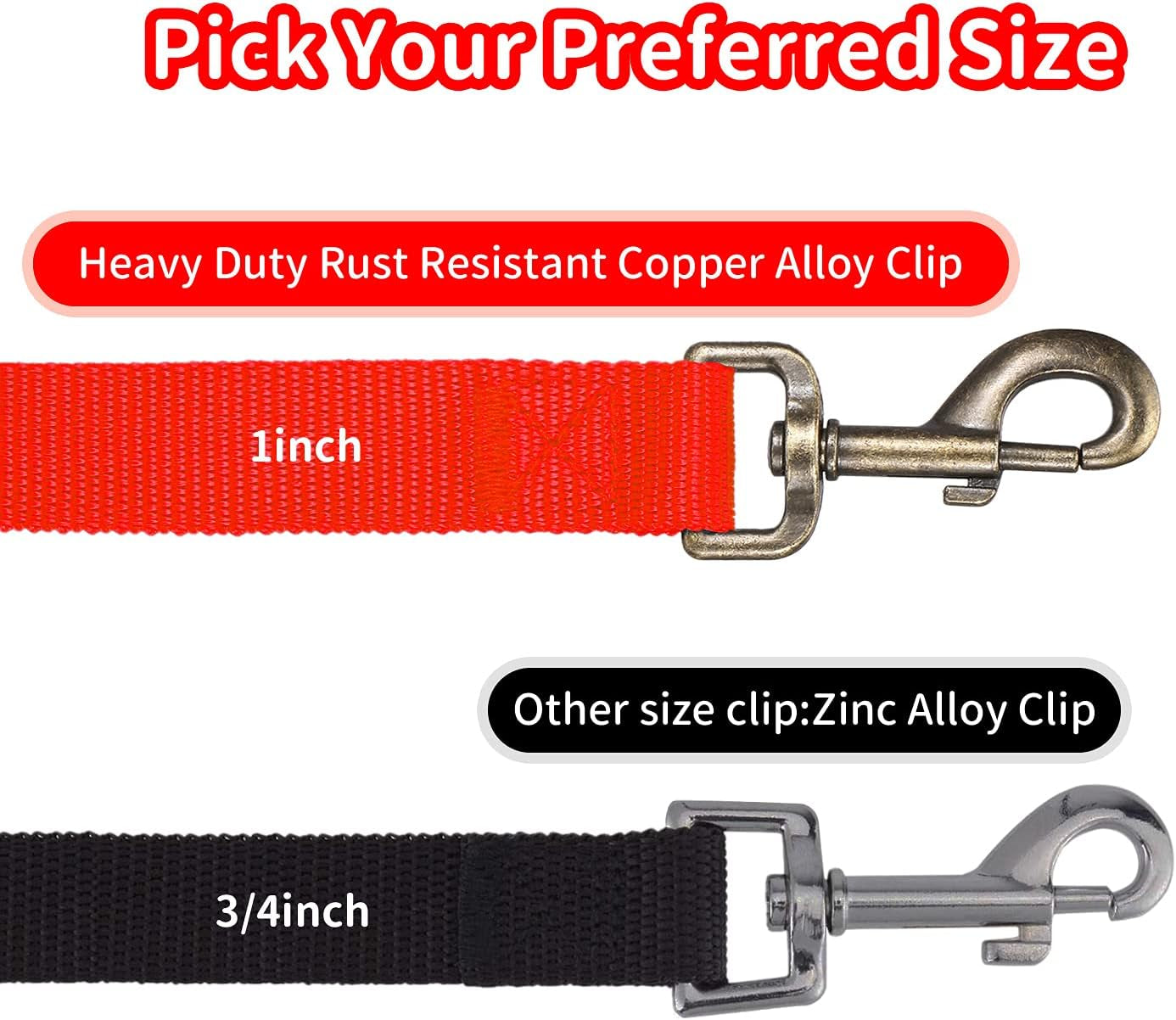HIKISS Long Dog Leash Obedience Recall Training Agility Lead with Thickening Material for Large Dog - 15Ft 20Ft 30Ft 50Ft 100Ft Training Leash(Red 15Ft)