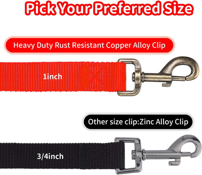 HIKISS Long Dog Leash Obedience Recall Training Agility Lead with Thickening Material for Large Dog - 15Ft 20Ft 30Ft 50Ft 100Ft Training Leash(Red 15Ft)